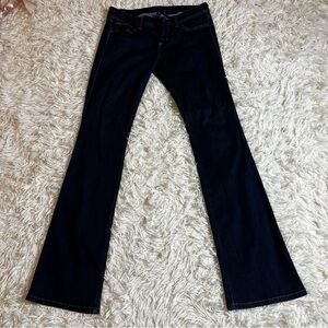 BEBE Jeans Womens 30 Brook Rhinestone Dark Wash Denim Blue Pockets Made In USA